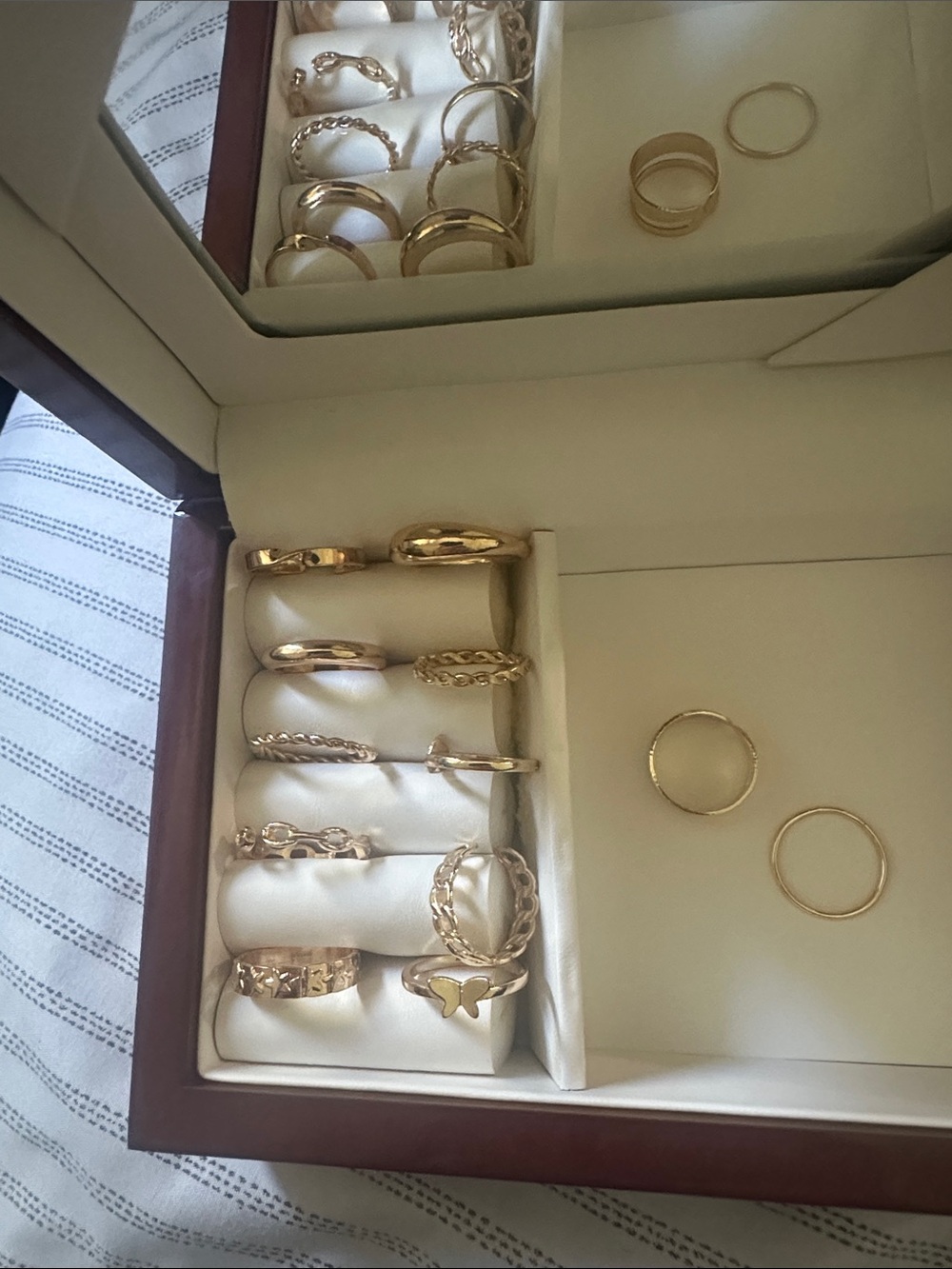 Classic Gold Stackable Women’s Rings - Set of Mixed Bands which include 12